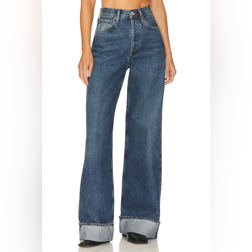 Agolde dame wide leg jeans, control, size 24
